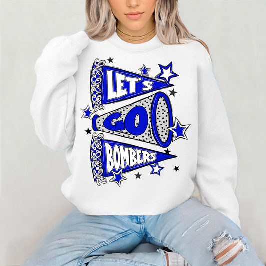 Soccer 029 -LETS GO BOMBERS- Fleece Crewneck Sweatshirt