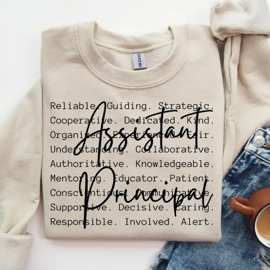 Assistant Principal - Tee-shirt - Crewneck or Hooded Sweatshirt