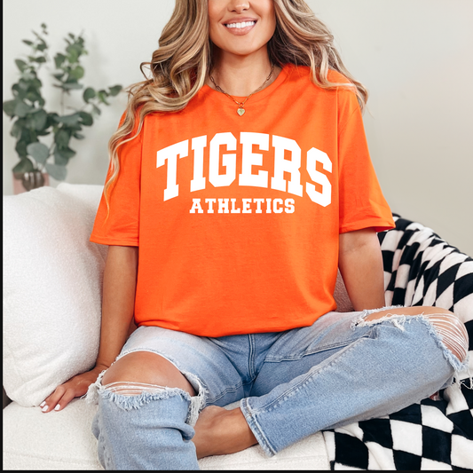 Tigers Soccer 008 - TIGER PUFF PRINT - Soft style Unisex Cotton Tee Shirt