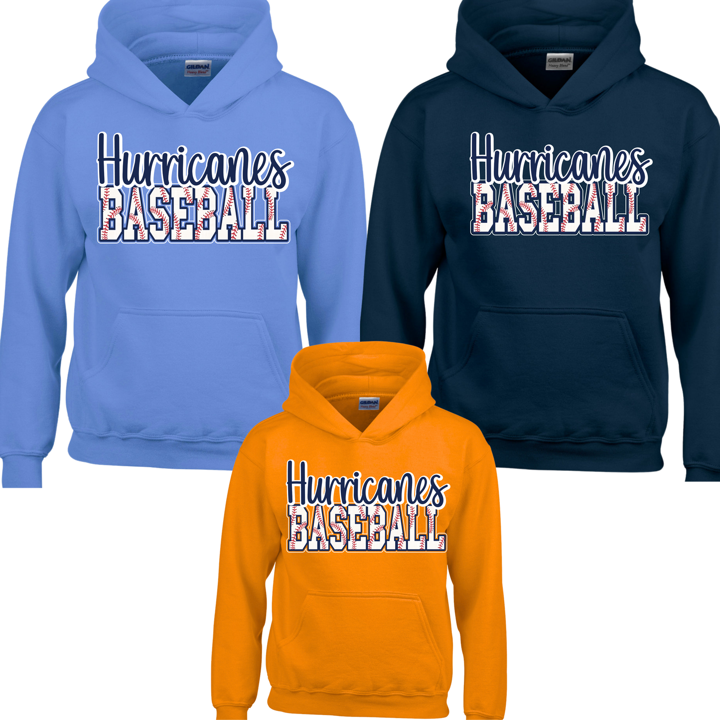 Hurricanes - Hurricanes Baseball - Fleece Hooded Sweatshirt - Hurricanes Baseball