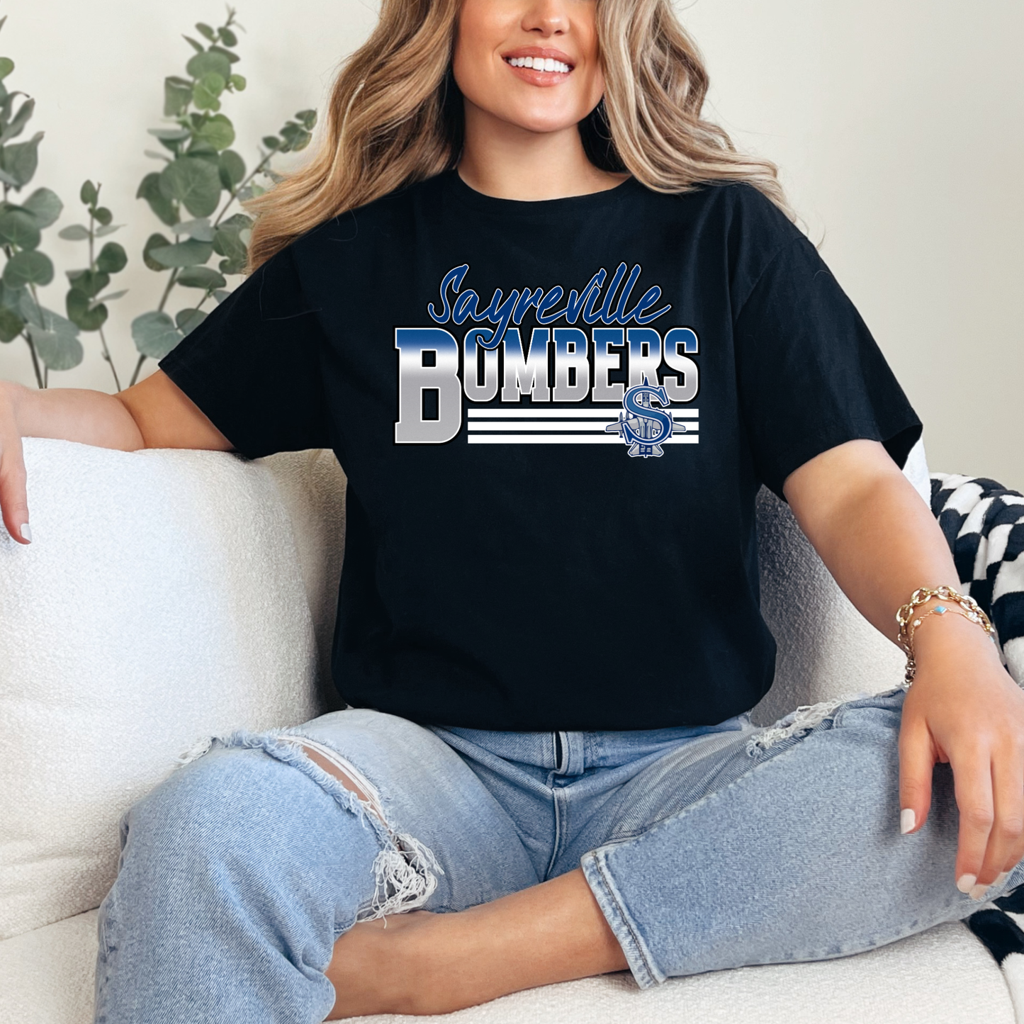 Wrestling 018 - SAYREVILLE BOMBERS design - Tee- Shirt - Crewneck Sweatshirt or Hooded Sweatshirt