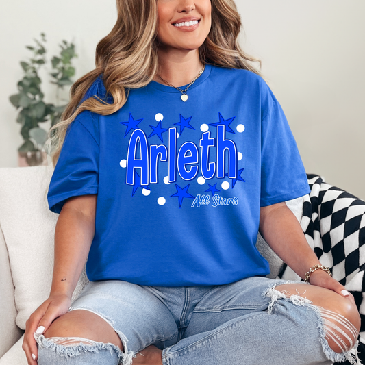 Arleth 002- ARLETH stars & dots design - Tee Shirt, Crew neck Sweatshirt, or Hooded Sweatshirt
