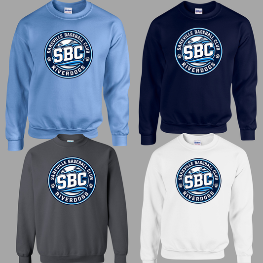 8U Riverdogs - SBC Circle Design- Fleece Crew Neck Sweatshirt