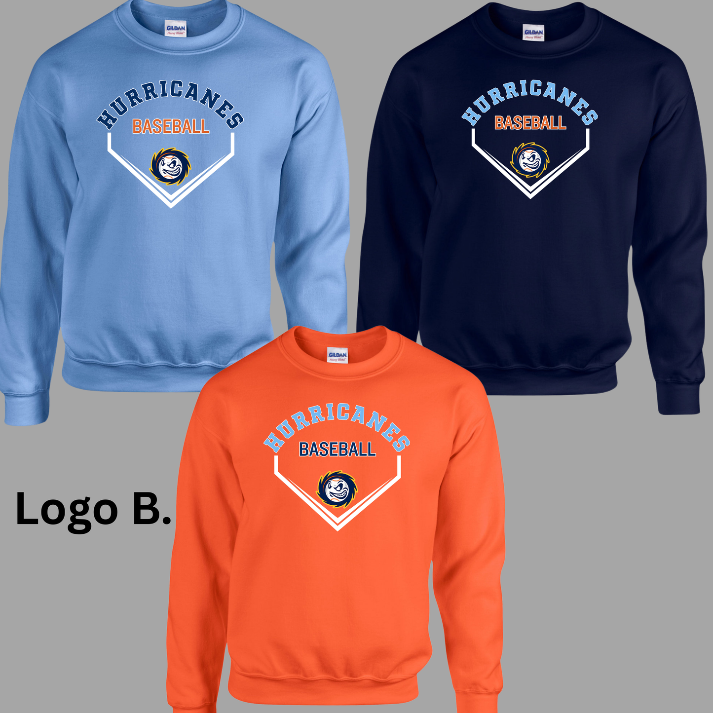 Hurricanes 010 - Gildan Soft Style Fleece - Crew Neck Sweatshirt
