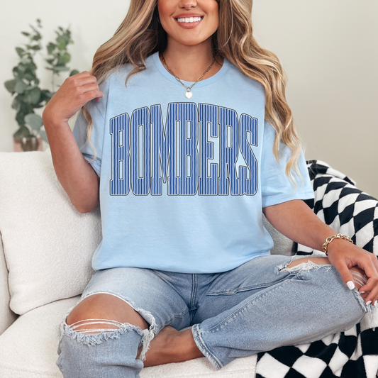 Flight Crew Dance Team -Blue Stripe Bombers - Crewneck Sweatshirt or Hooded Sweatshirt or Tee Shirt