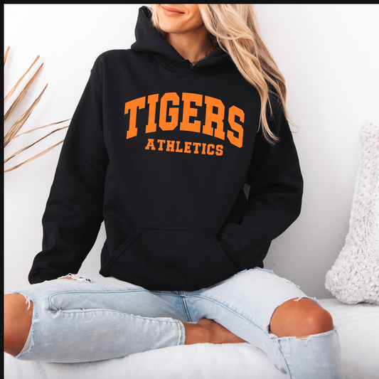Tigers Soccer 010 - TIGER PUFF PRINT - Hooded Sweatshirt