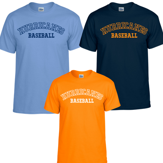 Hurricanes - Hurricanes Baseball (arched wording) -Tee-Shirt