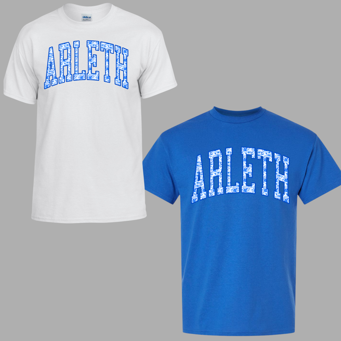 Arleth 012 - ARLETH floral wording design - Tee Shirt, Crew neck Sweatshirt, or Hooded Sweatshirt