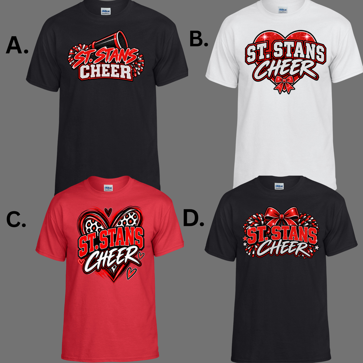 St. Stans Athletics 010 - CHEER - Soft style Tee Shirt