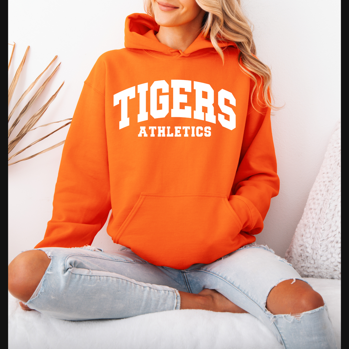Tigers Soccer 010 - TIGER PUFF PRINT - Hooded Sweatshirt