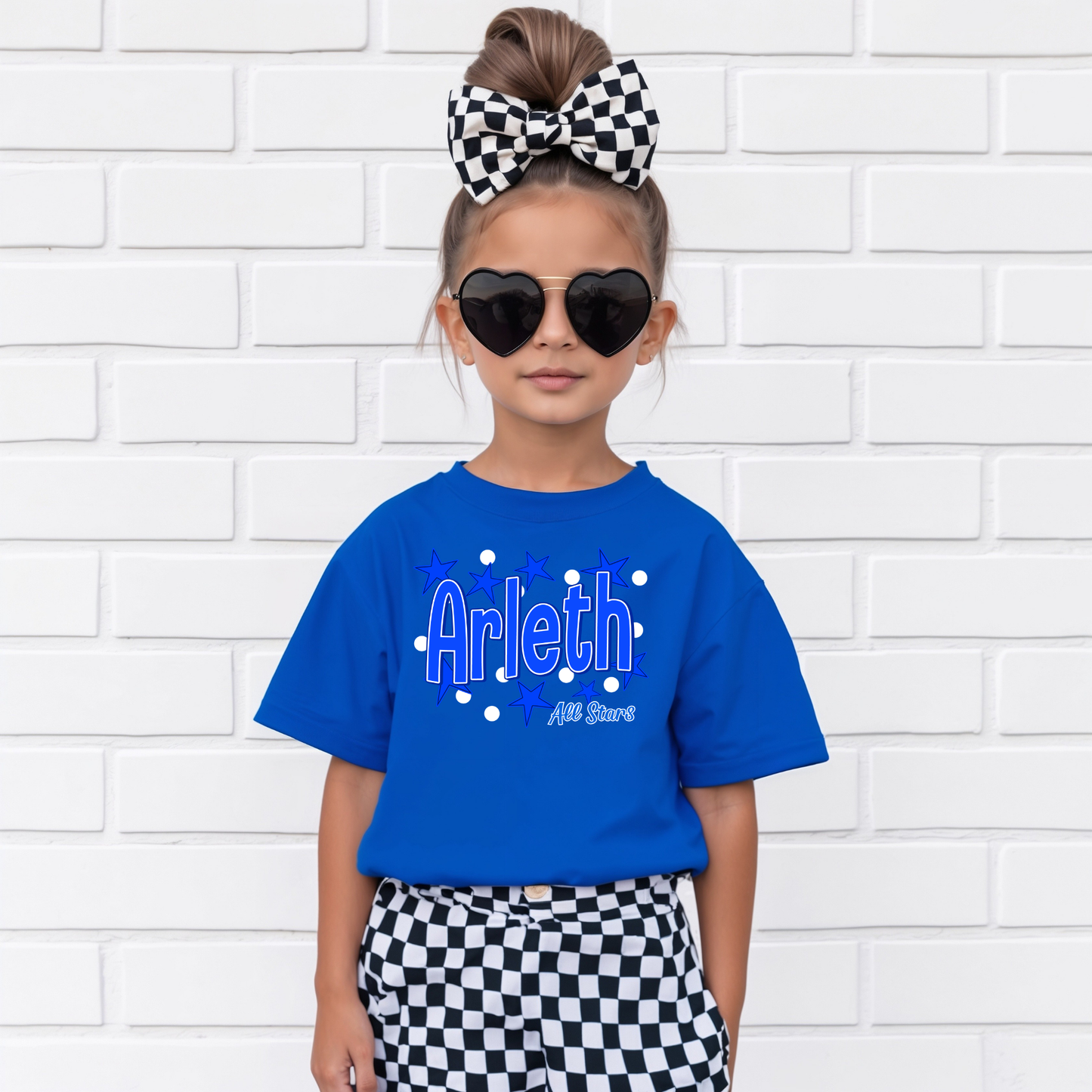 Arleth 002- ARLETH stars & dots design - Tee Shirt, Crew neck Sweatshirt, or Hooded Sweatshirt