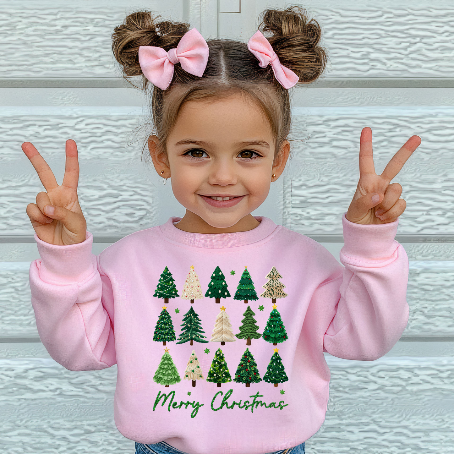 008 Merry Christmas Green trees - Merry Christmas - Tee-shirt - Crewneck or Hooded Sweatshirt