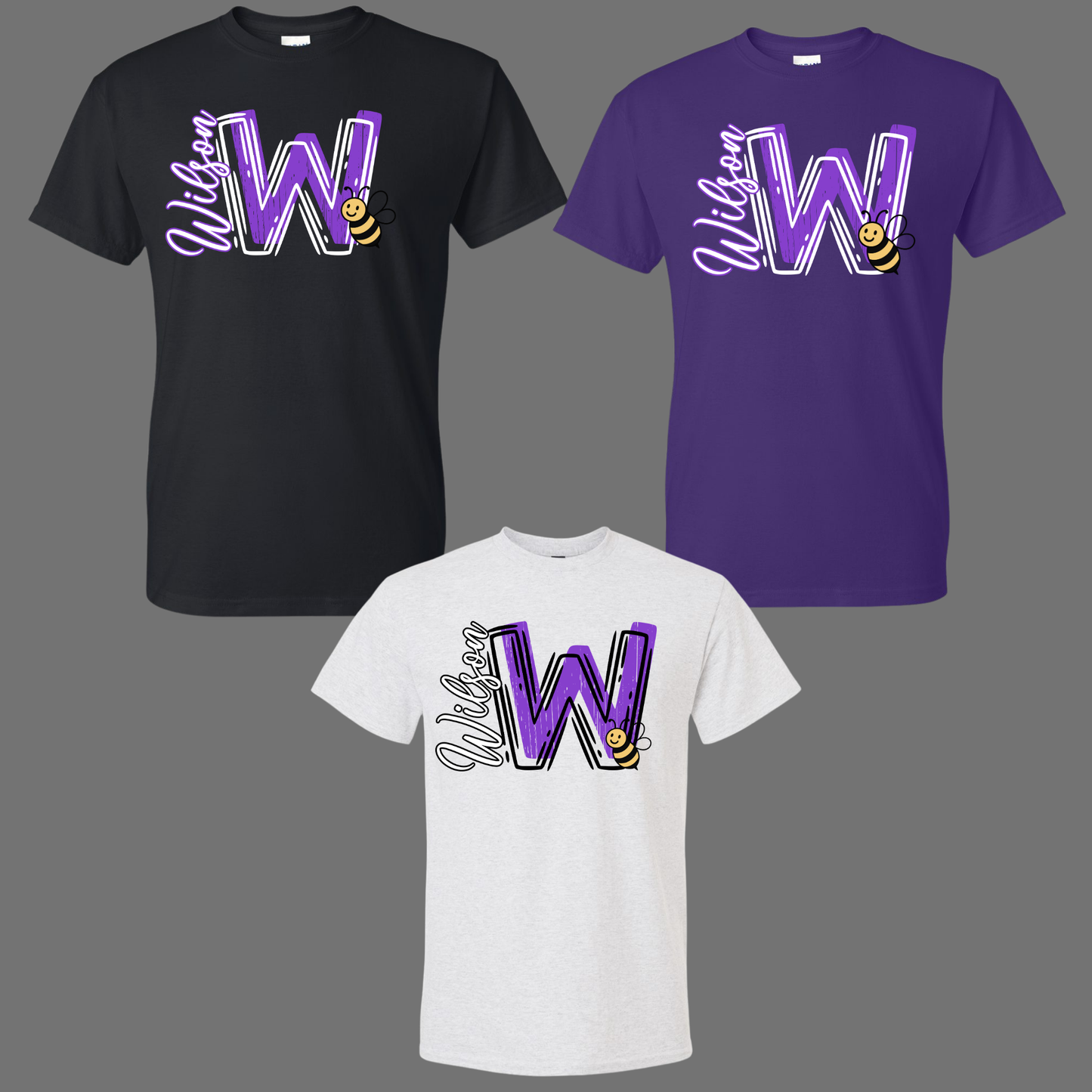 Wilson 002 - W Wilson(script) - Tee Shirt, Crewneck Sweatshirt or Hooded Sweatshirt