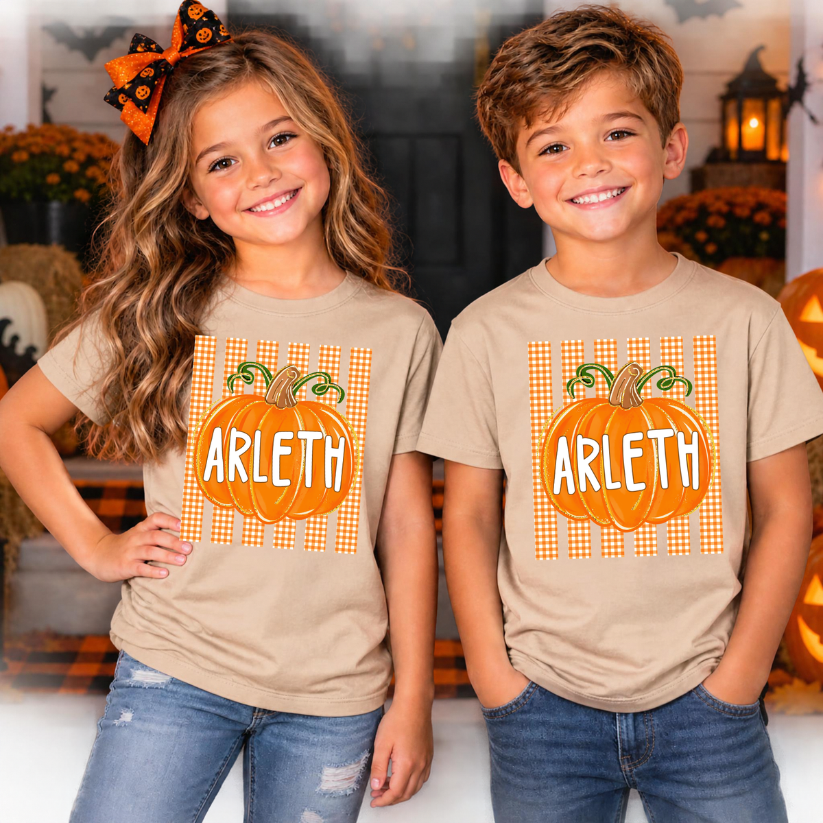 Arleth 026 - Arleth Pumpkin - Tee Shirt, Crew neck Sweatshirt, or Hooded Sweatshirt