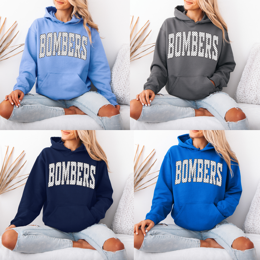 Baseball Mother's Day Collection - Poka Dot Bombers - (Tee- Shirt - Crewneck Sweatshirt or Hooded Sweatshirt)