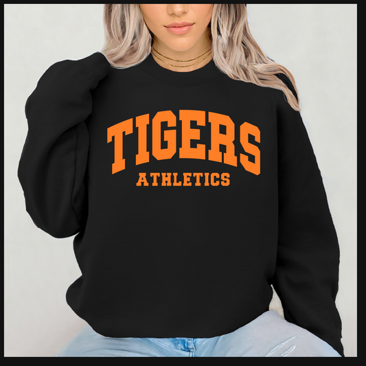 Tigers Soccer 009 - PUFF PRINT TIGERS - Crew Neck Sweatshirt