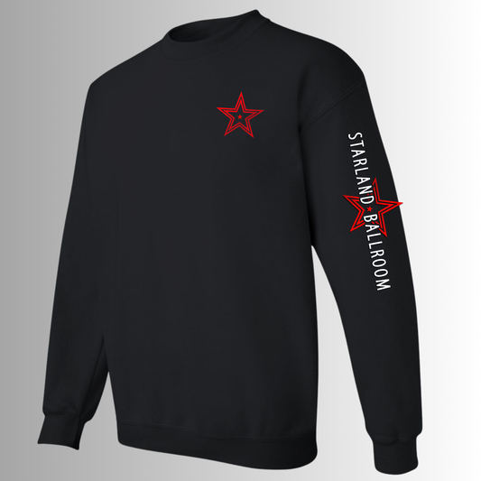 Starland Ballroom - 005 - Crew Neck Sweatshirt with star on front and worded logo down the sleev