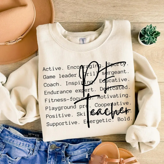 PE Teacher - Tee-shirt - Crewneck or Hooded Sweatshirt