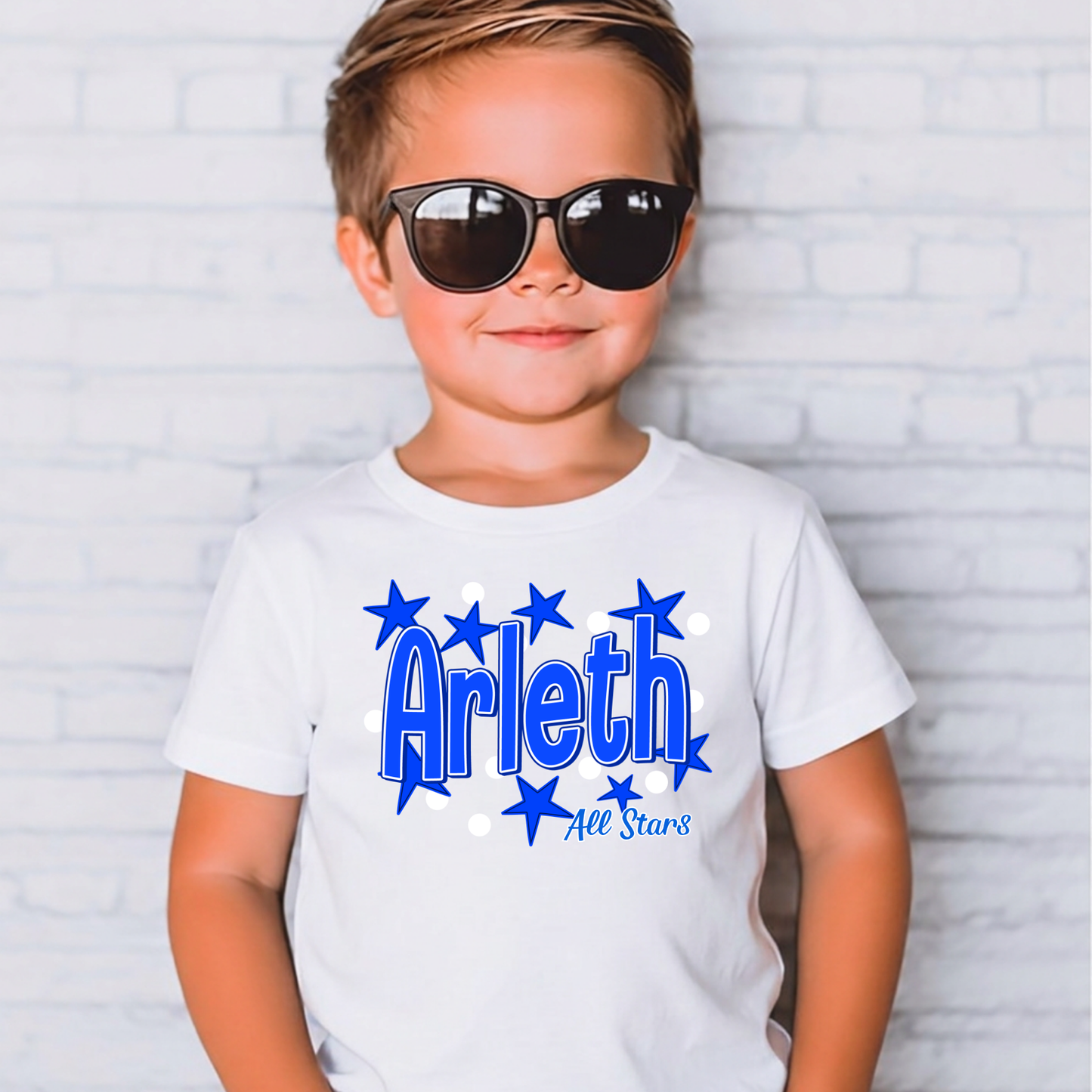 Arleth 002- ARLETH stars & dots design - Tee Shirt, Crew neck Sweatshirt, or Hooded Sweatshirt