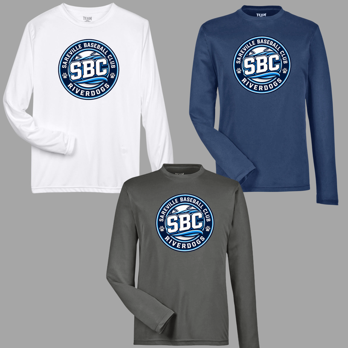 8U Riverdogs - SBC Circle Design - Performance Long Sleeve Shirt (Dri Fit)