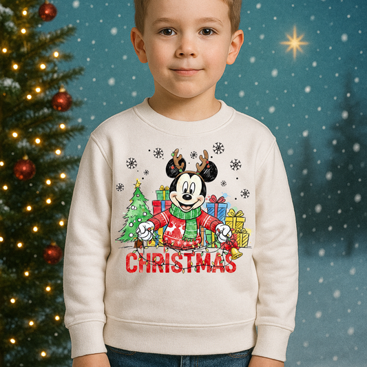 002 - Mickey Merry Christmas - Tee-shirt - Crewneck or Hooded Sweatshirt