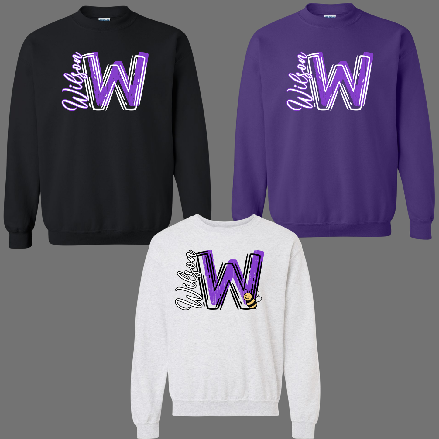 Wilson 002 - W Wilson(script) - Tee Shirt, Crewneck Sweatshirt or Hooded Sweatshirt