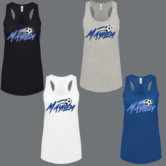 Sayreville MAYHEM Soccer 011 - Racerback Women's Tank Tops