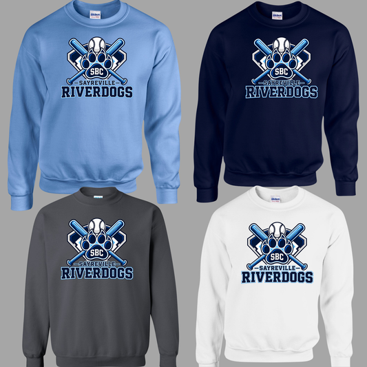 8U Riverdogs - SBC on PAW Design- Fleece Crew Neck Sweatshirt