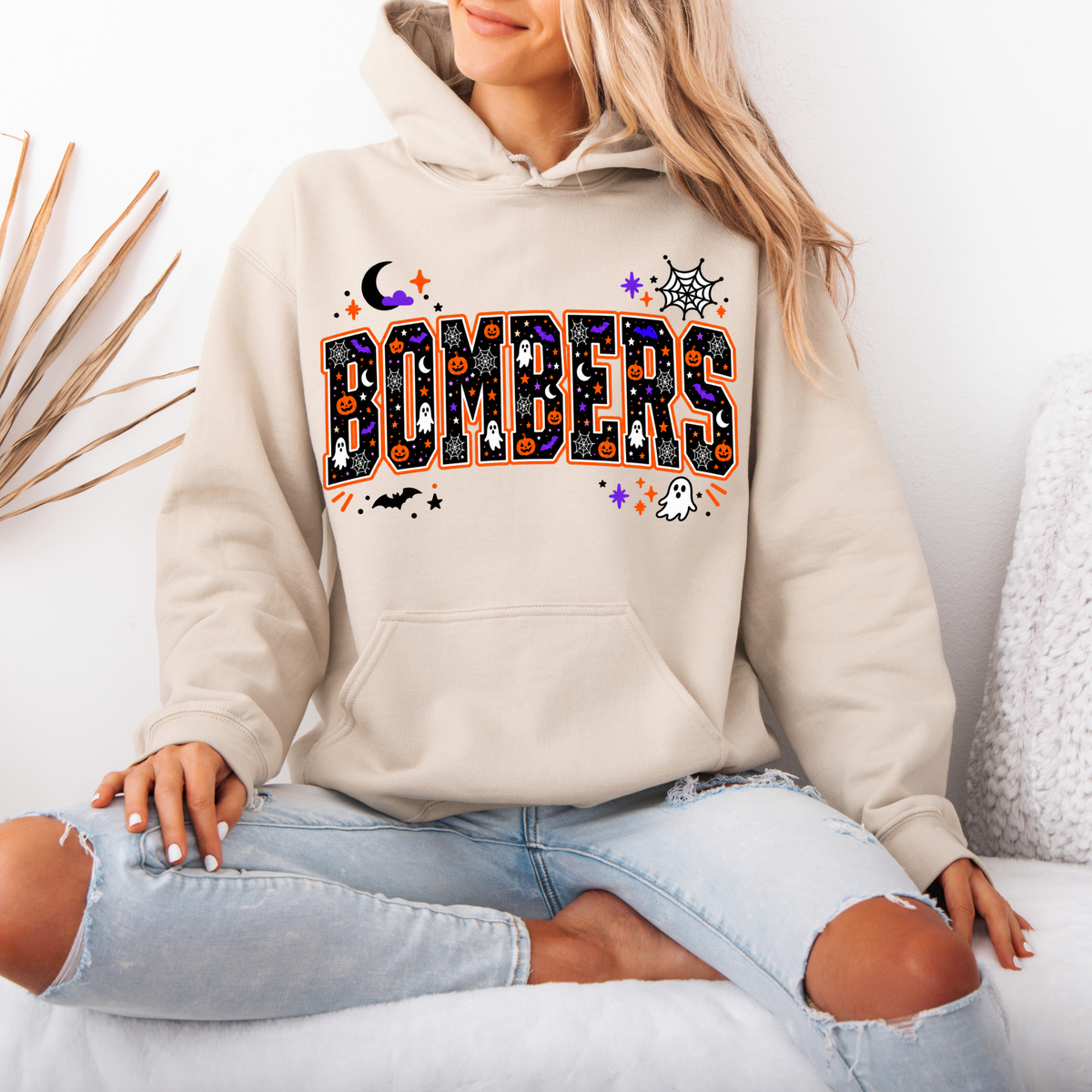 Volleyball 030 - HALLOWEEN BOMBERS- Tee Shirt, Crew neck Sweatshirt, or Hooded Sweatshirt