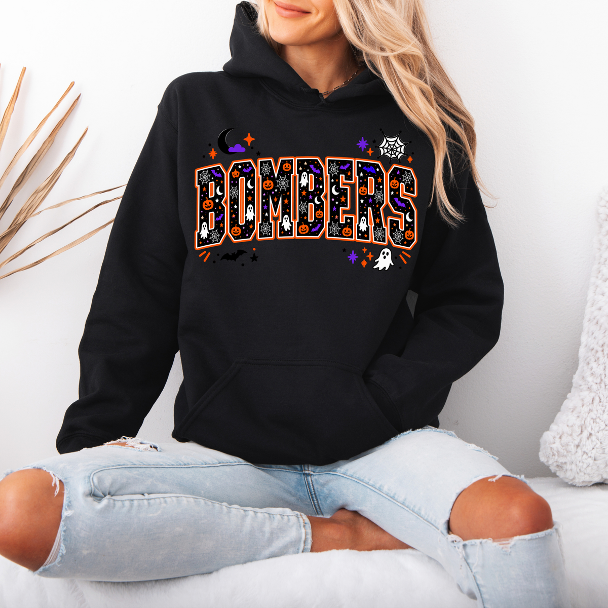 Volleyball 030 - HALLOWEEN BOMBERS- Tee Shirt, Crew neck Sweatshirt, or Hooded Sweatshirt