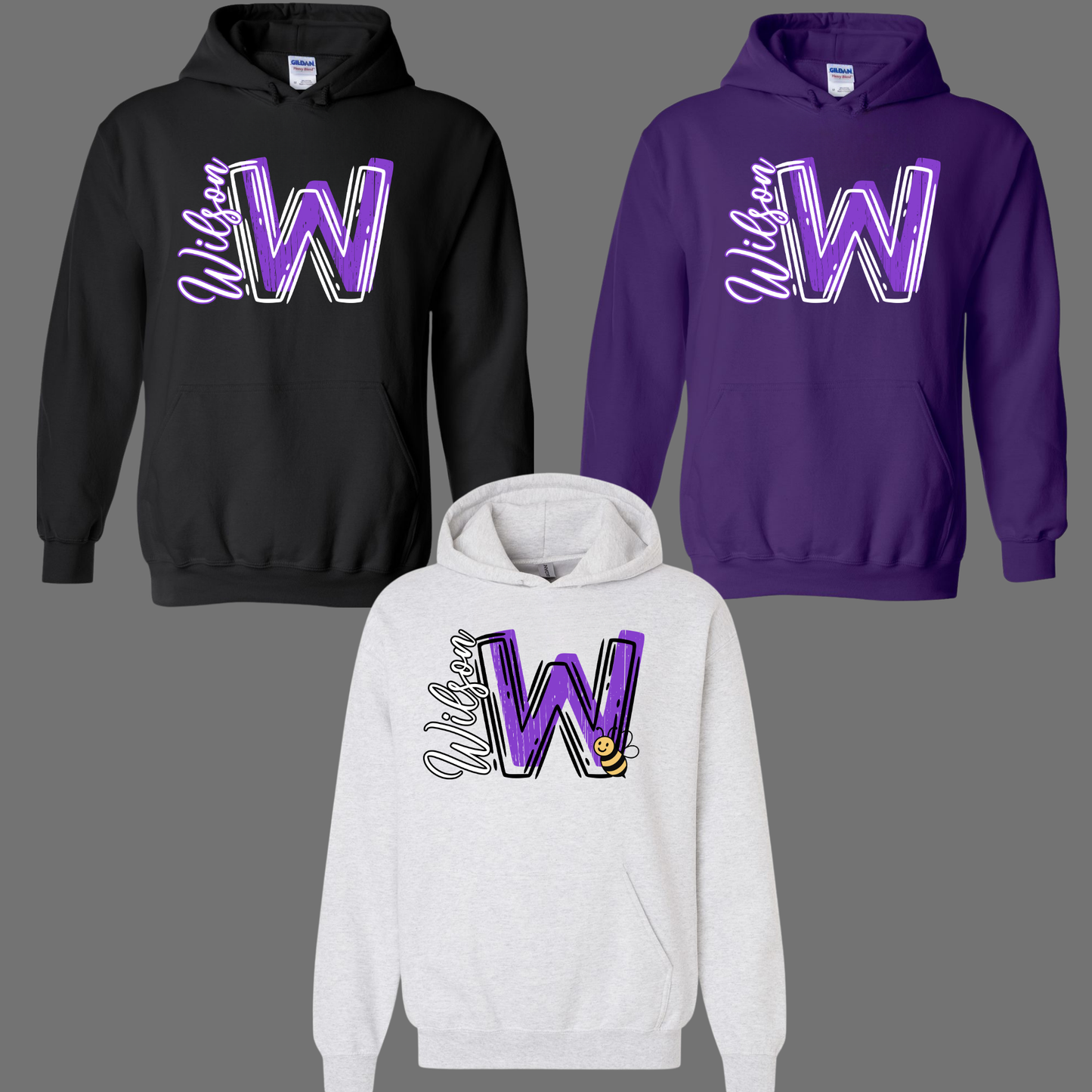 Wilson 002 - W Wilson(script) - Tee Shirt, Crewneck Sweatshirt or Hooded Sweatshirt