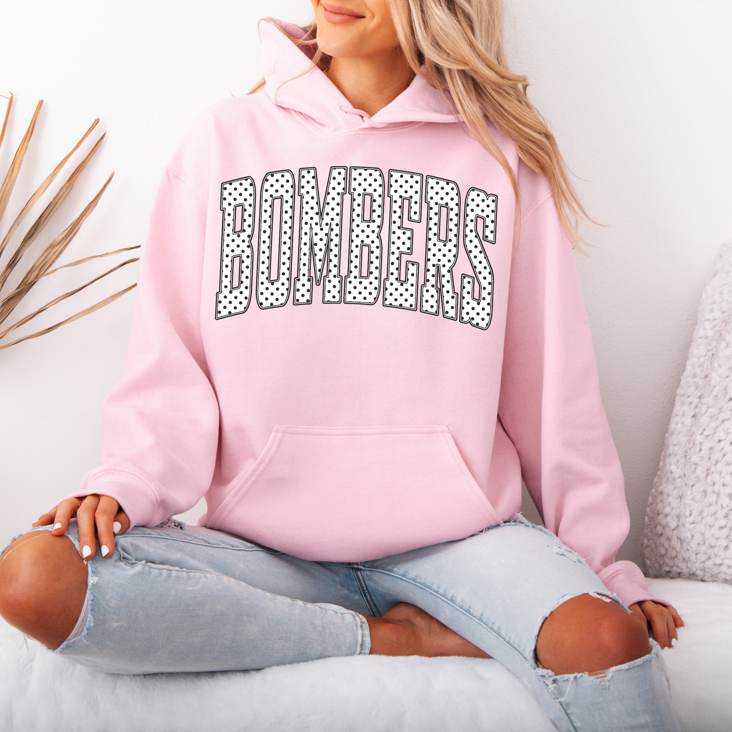 Baseball Mother's Day Collection - Poka Dot Bombers - (Tee- Shirt - Crewneck Sweatshirt or Hooded Sweatshirt)