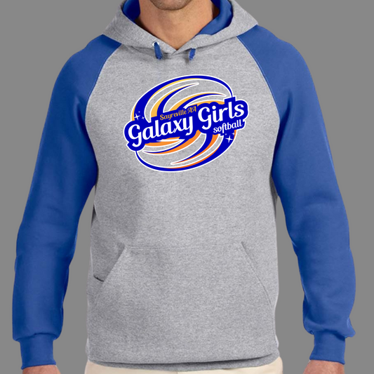 Galaxy Girls 022 - Jerzee Color Block Soft Style Fleece - HOODED Sweatshirt