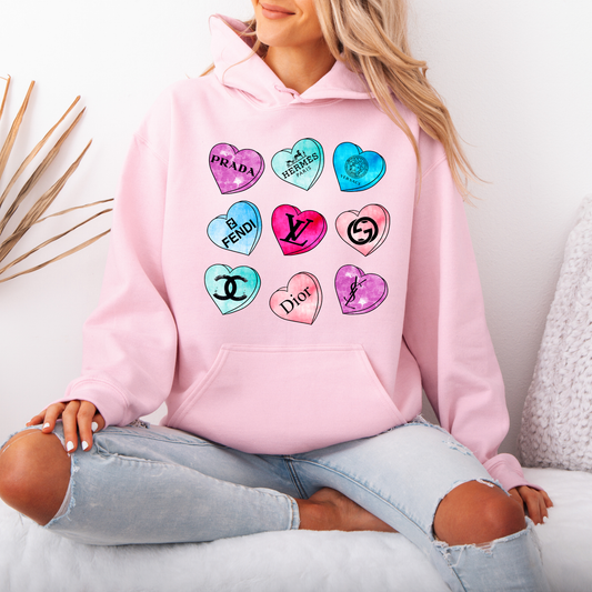 Designer Heart Candy - Tee-shirt - Crewneck or Hooded Sweatshirt