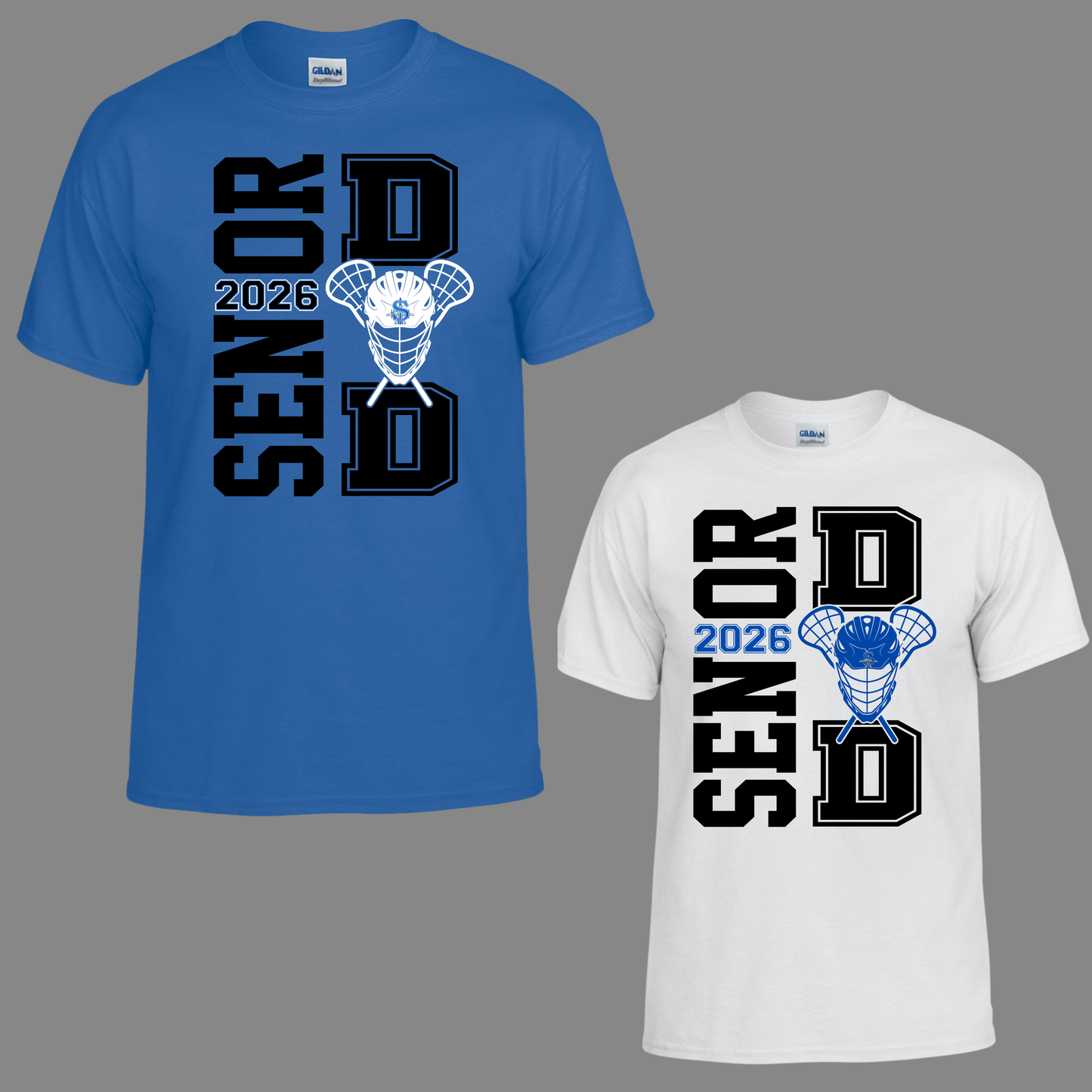 LAX- SENIOR DAD - Crewneck Sweatshirt or Hooded Sweatshirt or Tee Shirt