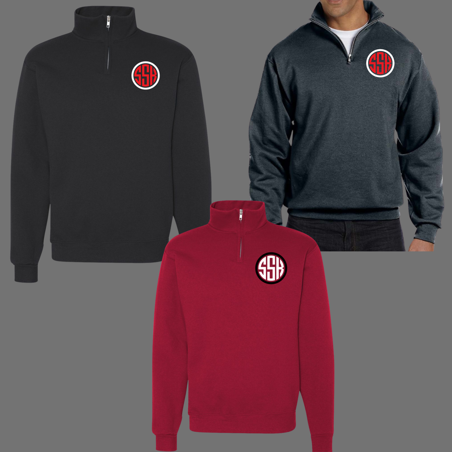 SSK 004 - 3/4 zip fleece sweatshirt/sweater