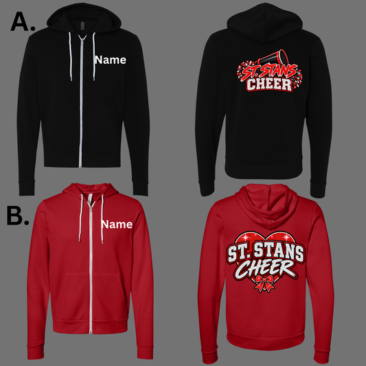St. Stans Athletics 017 - CHEER -Full Zip Sweatshirt