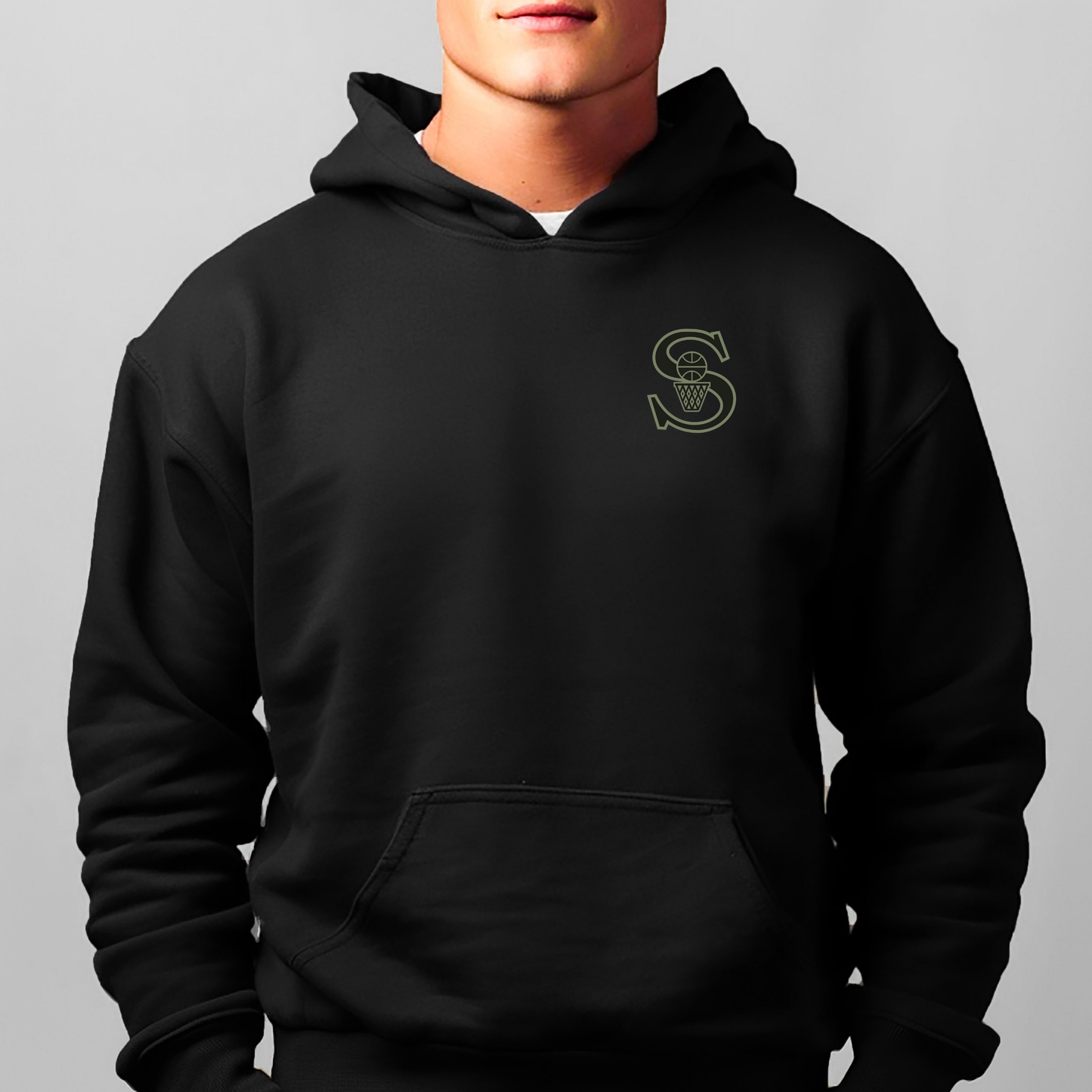 BBB - 011- Basketball S logo army green - Tee-Shirt, Crewneck Sweatshirt or Hooded Sweatshirt