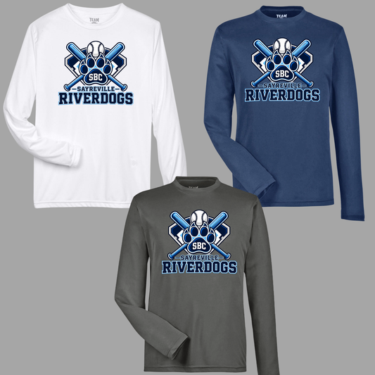 8U Riverdogs - SBC Paw Design - Performance Long Sleeve Shirt (Dri Fit)