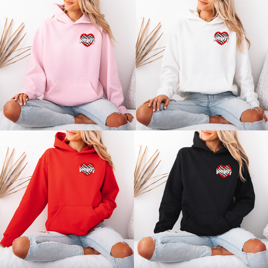 BGB 033 - POCKETSIZED BOMBERS in w heart - Crewneck Sweatshirt or Hooded Sweatshirt or Tee Shirt