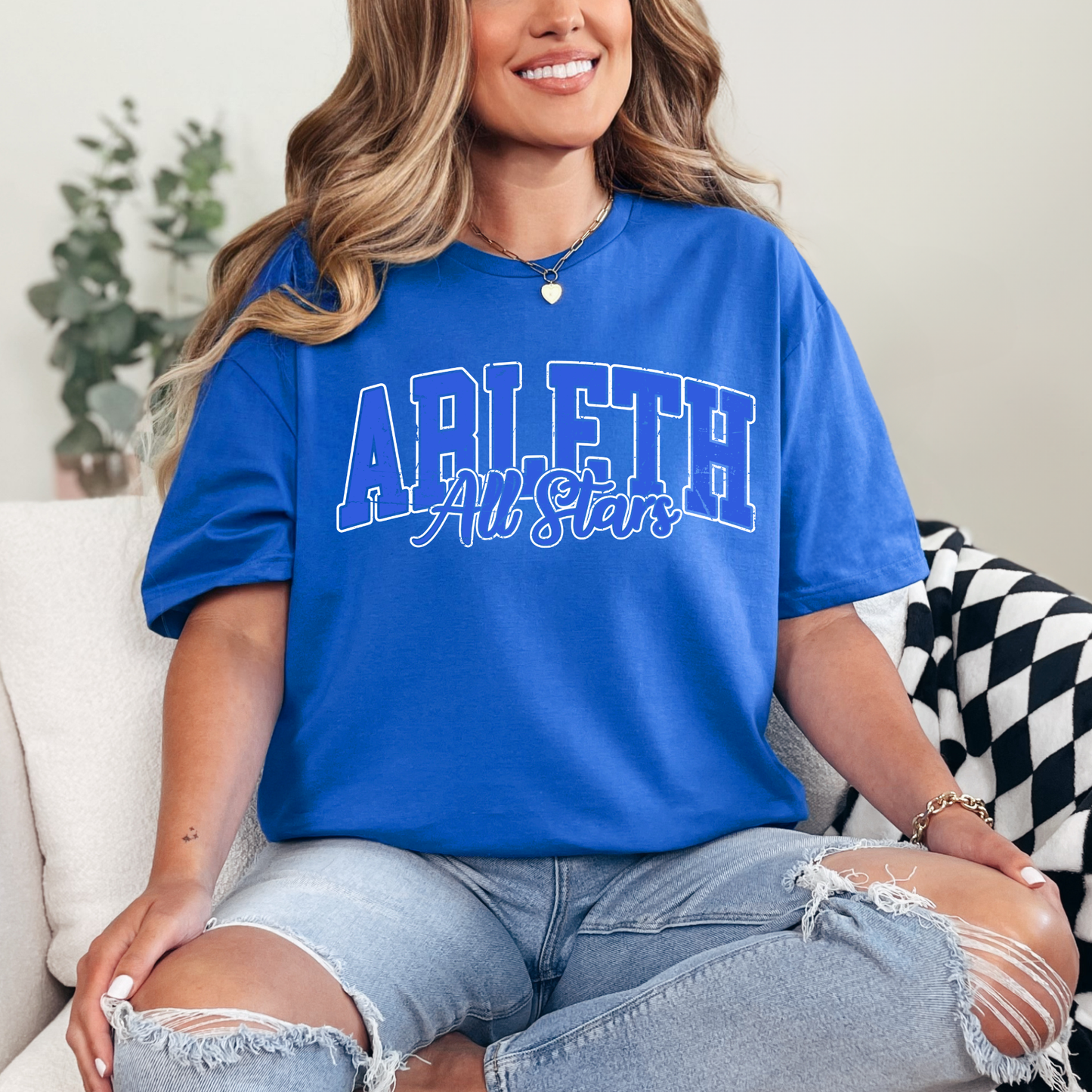Arleth 003 - ARLETH All Stars distressed design - Tee Shirt, Crew neck Sweatshirt, or Hooded Sweatshirt