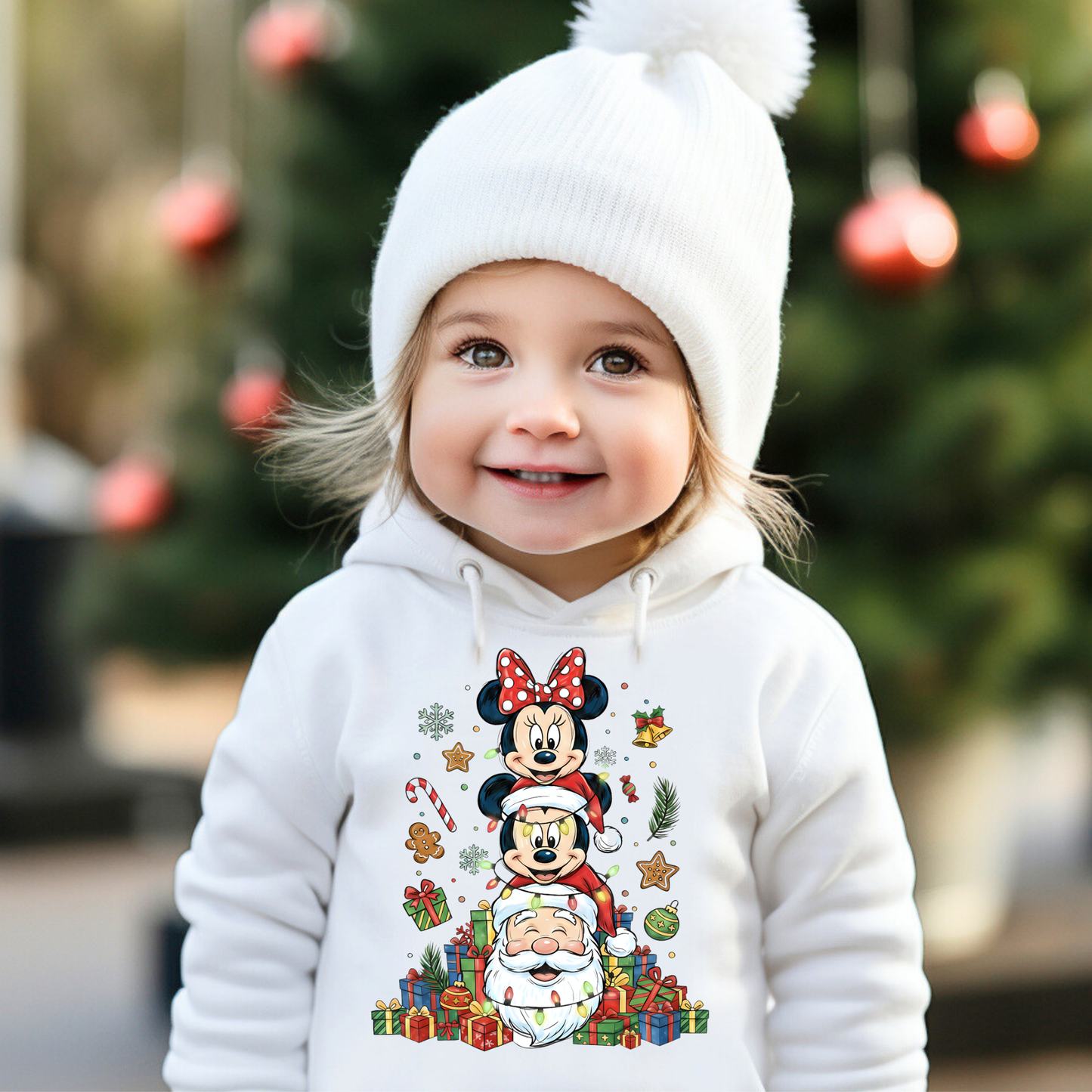 025 -Minnie Mickey Santa - Tee-shirt - Crewneck or Hooded Sweatshirt
