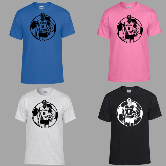 Sayreville AA Soccer Storm 05 -Customized Soccer Player Tee Shirt