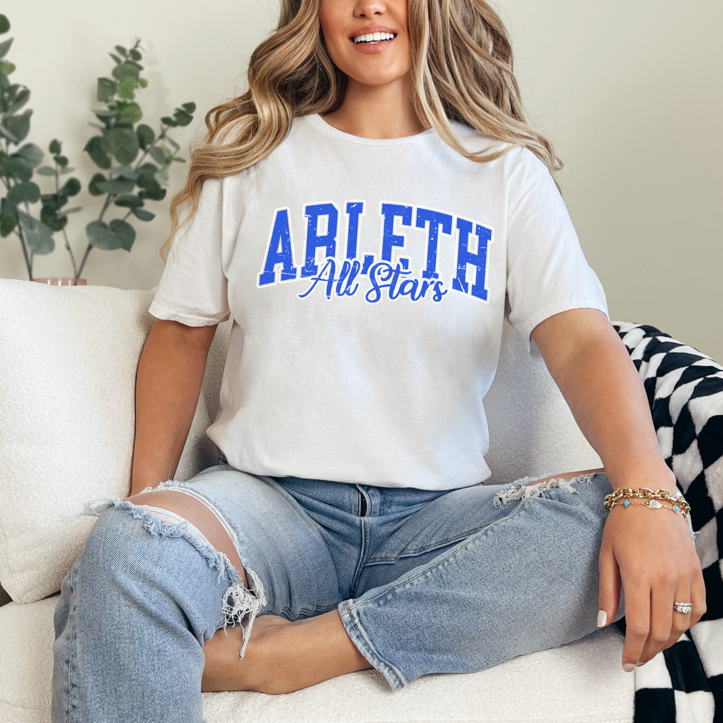 Arleth 003 - ARLETH All Stars distressed design - Tee Shirt, Crew neck Sweatshirt, or Hooded Sweatshirt