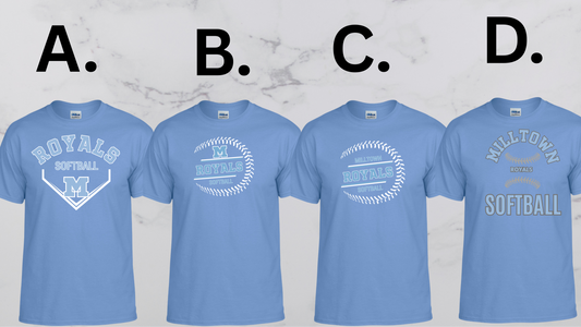 MR 03 - ROYALS- Adult & Youth Unisex Cotton T-Shirt -CAROLINA BLUE