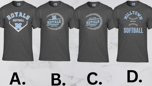 MR 04 - ROYALS- Adult & Youth Unisex Cotton T-Shirt -Charcoal Gray