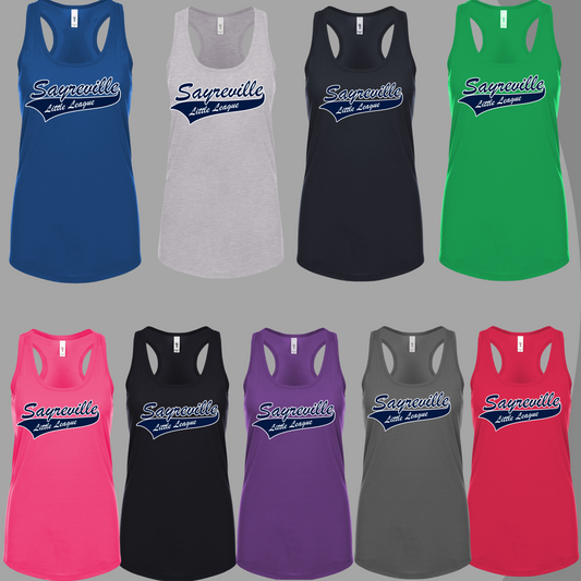 SLL 10 -Sayreville Little League - Next Level - Women's Racerback Tank Top