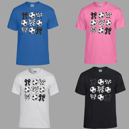 Sayreville AA Soccer 010 - Soccer Tee-shirt (bows and soccer balls)