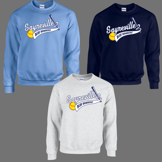 Blue Bombers - Original Logo - Fleece Crew Neck Sweatshirt