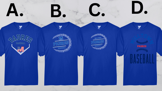 MP 009 - PADRES - Team 365 Performance T-Shirt (Dri Fit) -ROYAL BLUE